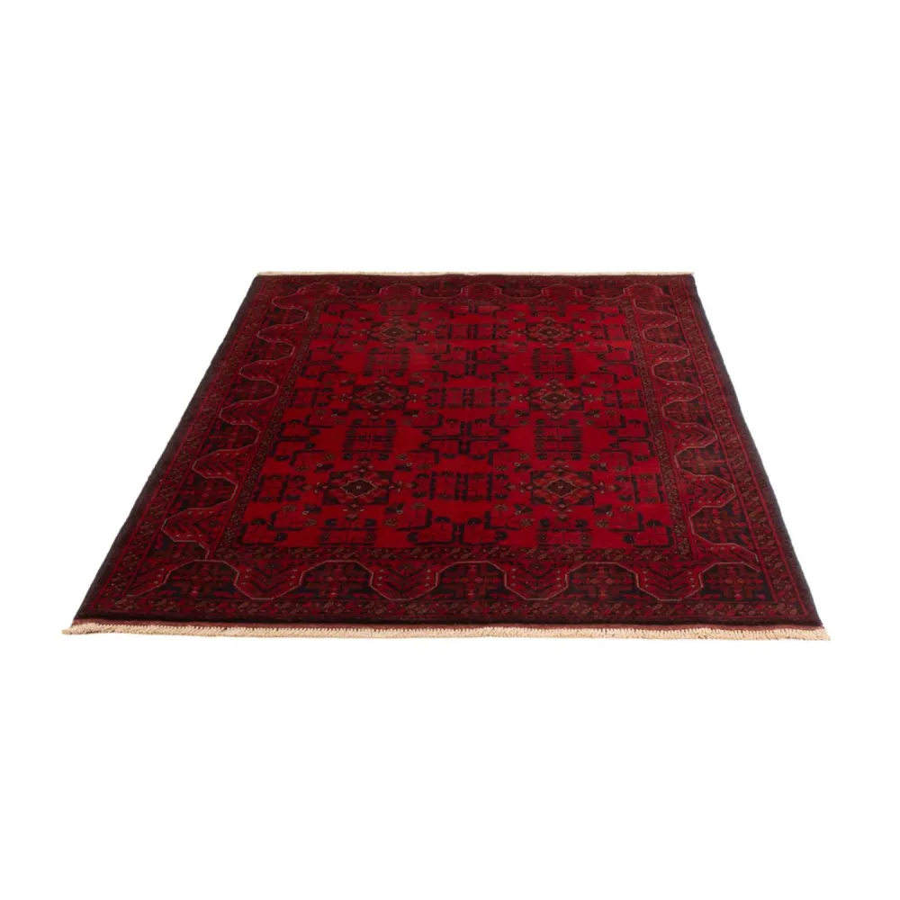 Afghan Teppich - Kunduz - 195 x 125 cm - dunkelrot