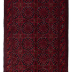 Afghan Teppich - Kunduz - 196 x 123 cm - dunkelrot