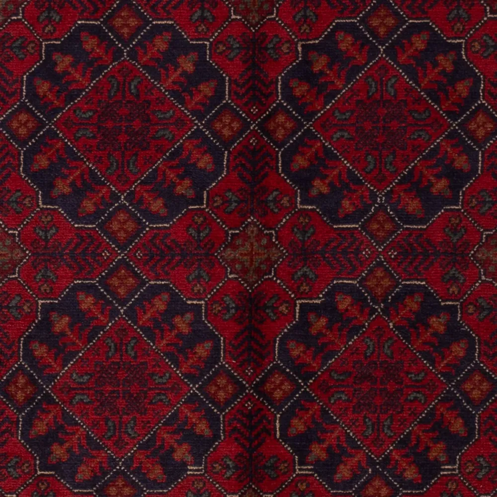 Afghan Teppich - Kunduz - 196 x 123 cm - dunkelrot