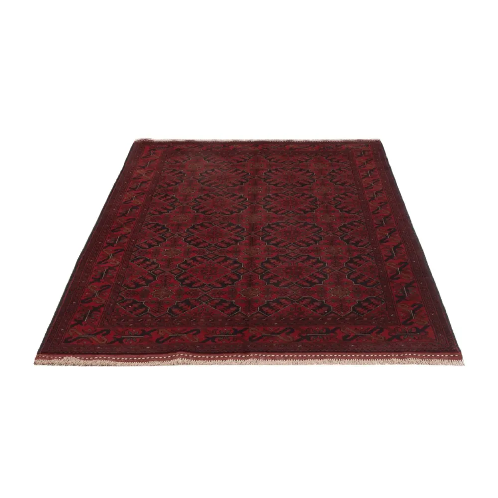 Afghan Teppich - Kunduz - 196 x 123 cm - dunkelrot