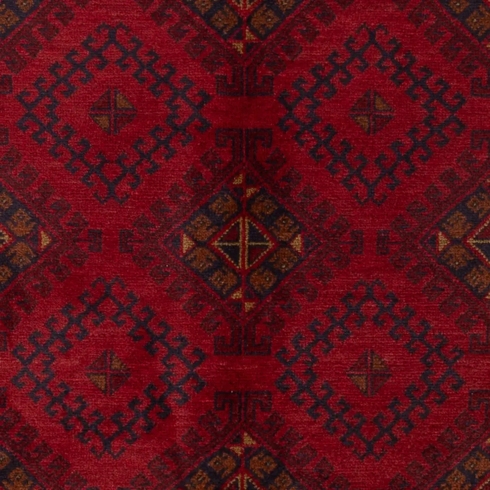 Afghan Teppich - Kunduz - 196 x 125 cm - dunkelrot