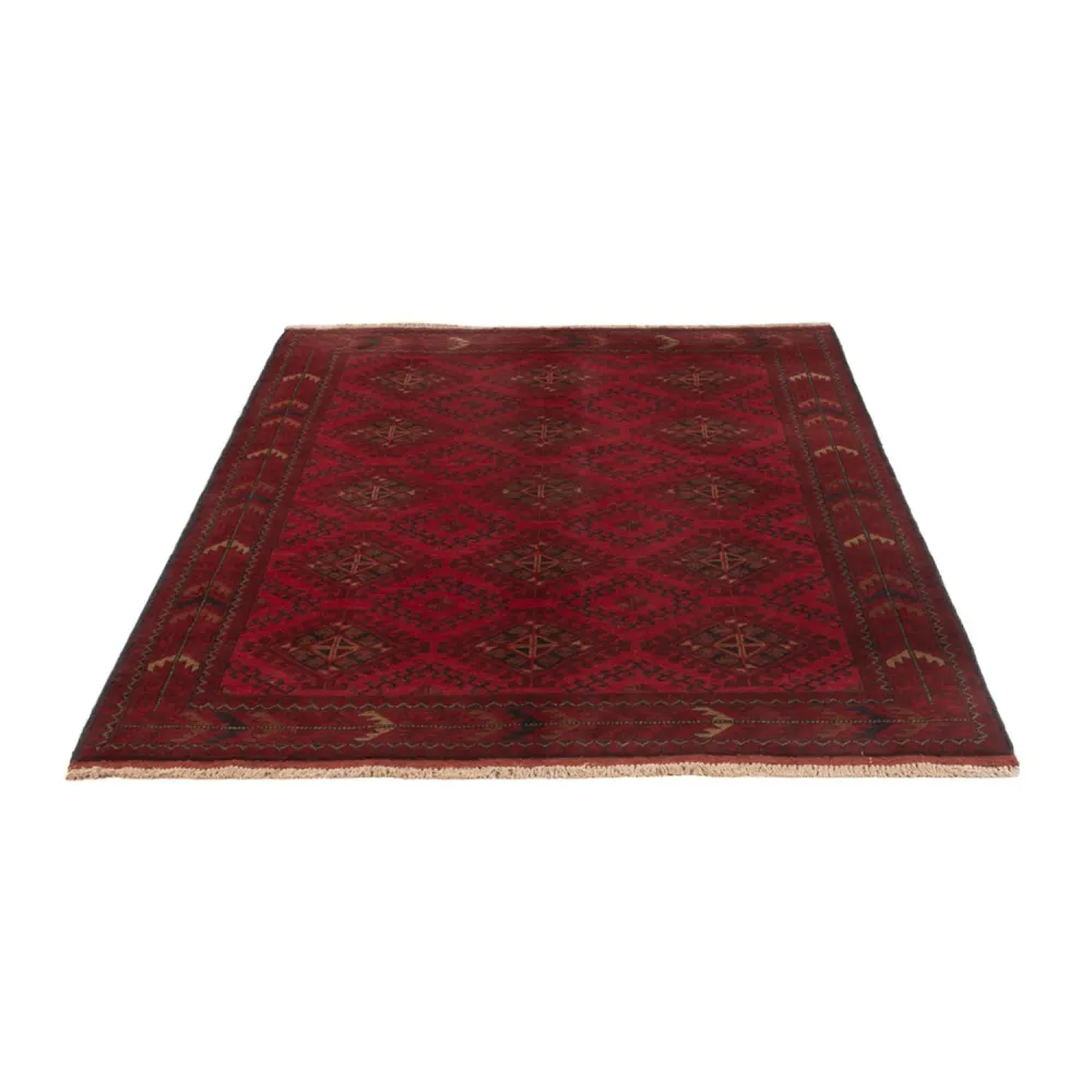 Afghan Teppich - Kunduz - 196 x 125 cm - dunkelrot