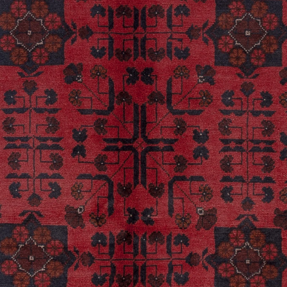 Afghan Teppich - Kunduz - 196 x 150 cm - rot