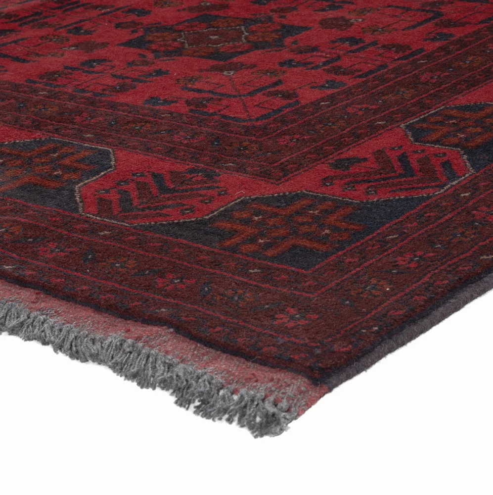 Afghan Teppich - Kunduz - 196 x 150 cm - rot