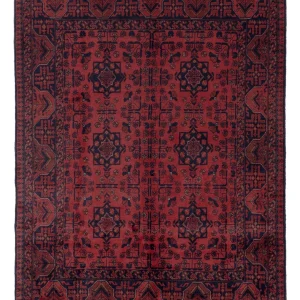 Afghan Teppich - Kunduz - 196 x 151 cm - rot