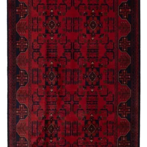 Afghan Teppich - Kunduz - 197 x 121 cm - dunkelrot