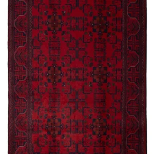 Afghan Teppich - Kunduz - 197 x 125 cm - dunkelrot