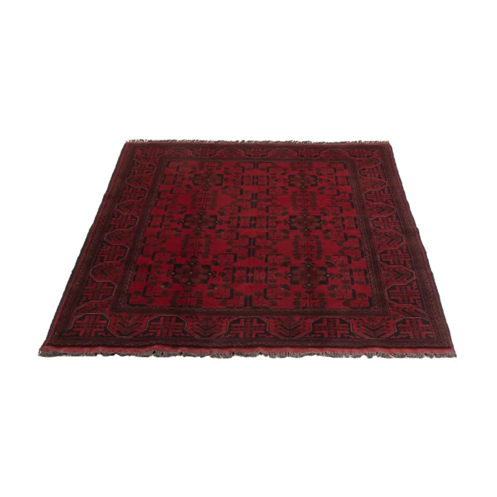 Afghan Teppich - Kunduz - 197 x 125 cm - dunkelrot