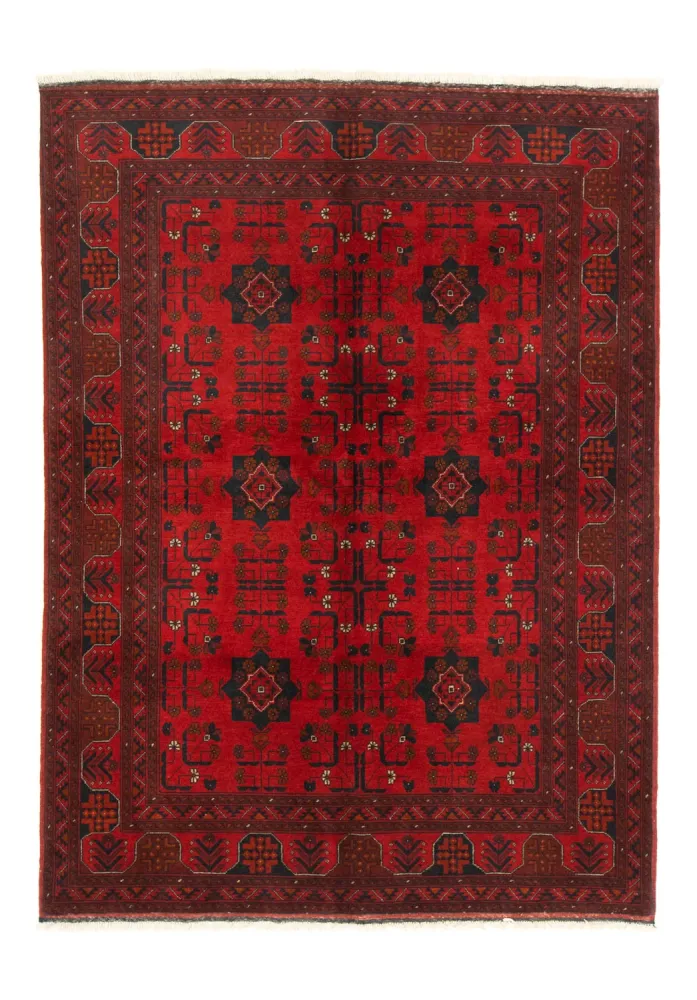 Afghan Teppich - Kunduz 197 x 149 cm - rot