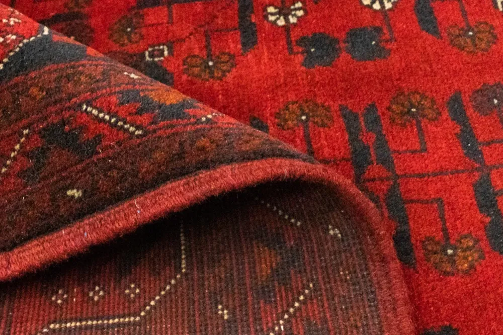 Afghan Teppich - Kunduz 197 x 149 cm - rot