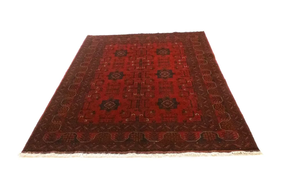 Afghan Teppich - Kunduz 197 x 149 cm - rot