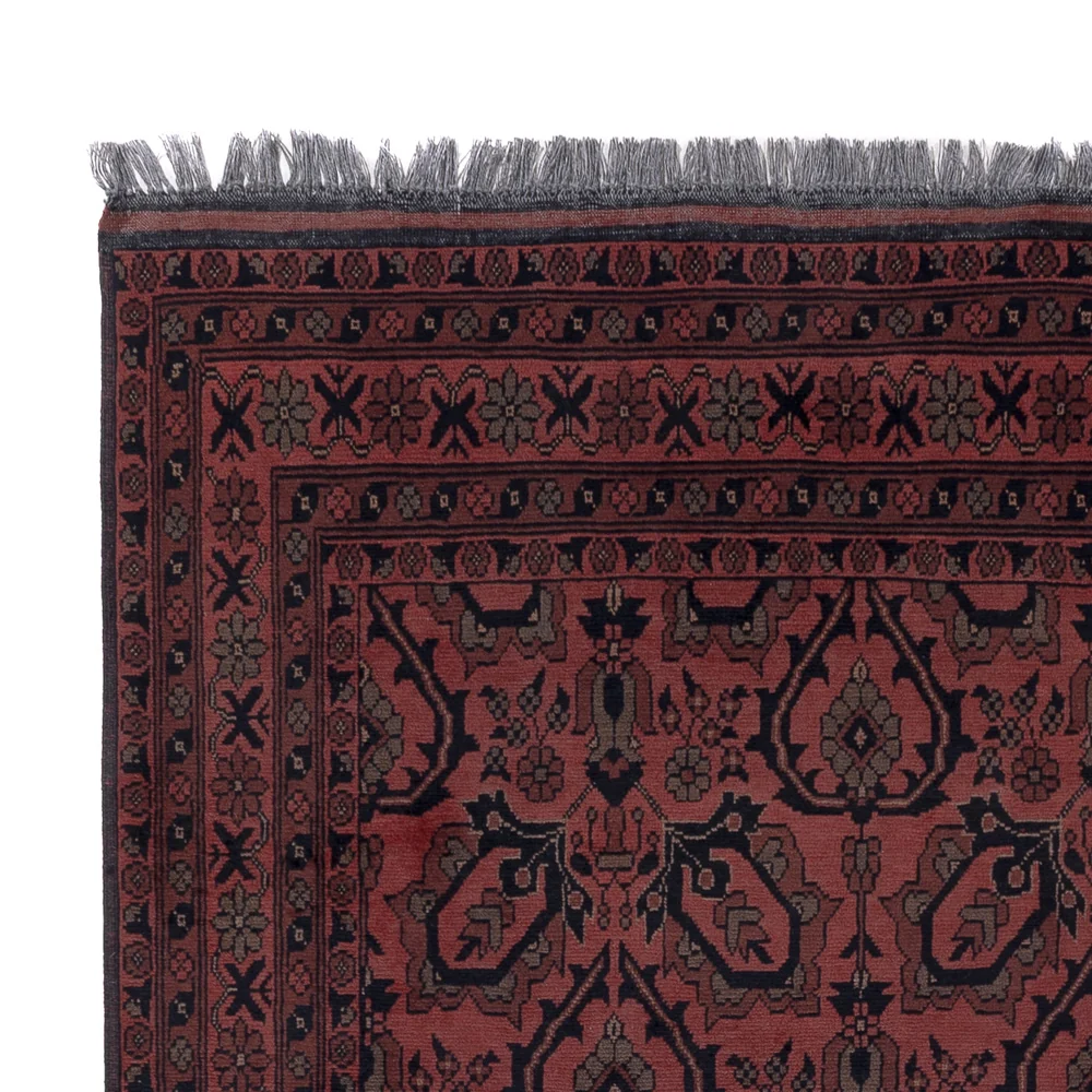 Afghan Teppich - Kunduz - 197 x 150 cm - rot