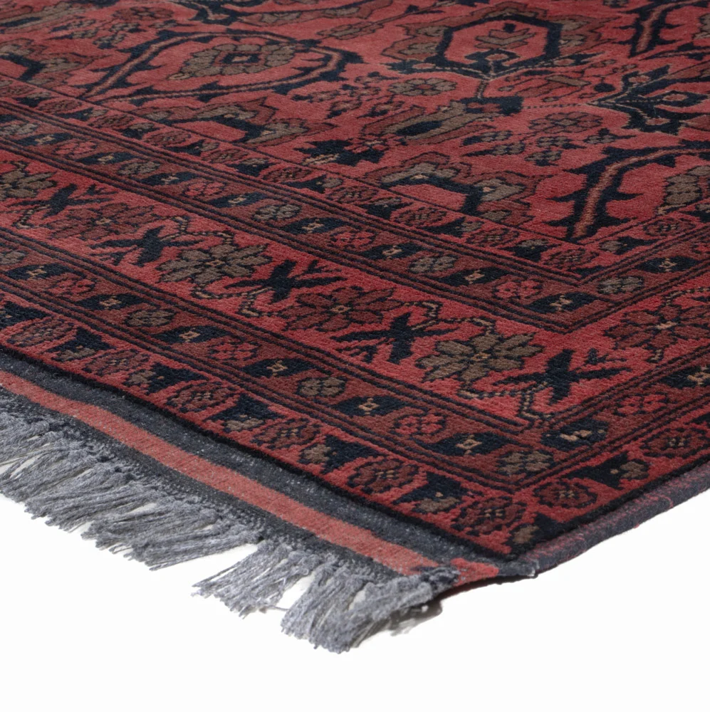Afghan Teppich - Kunduz - 197 x 150 cm - rot