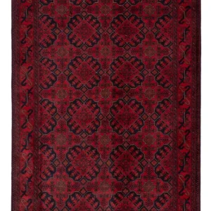Afghan Teppich - Kunduz - 198 x 125 cm - dunkelrot