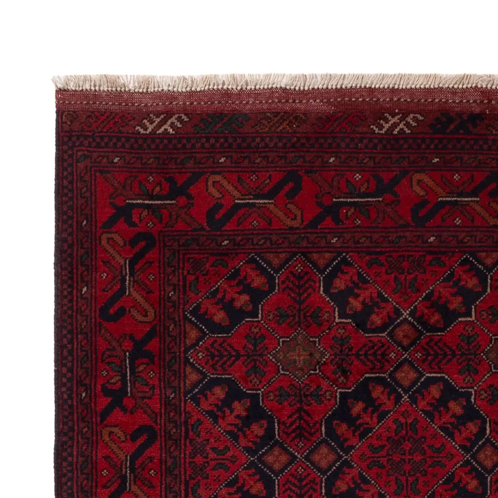 Afghan Teppich - Kunduz - 198 x 125 cm - dunkelrot
