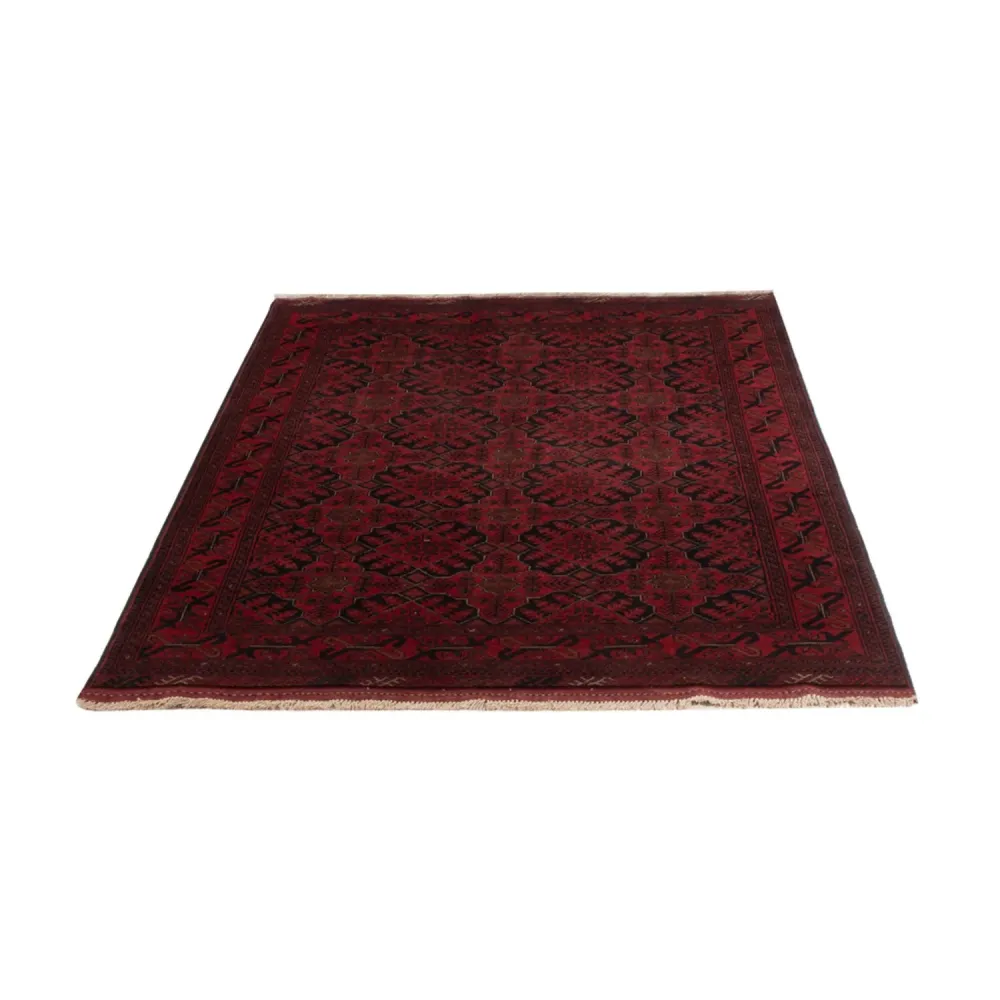 Afghan Teppich - Kunduz - 198 x 125 cm - dunkelrot
