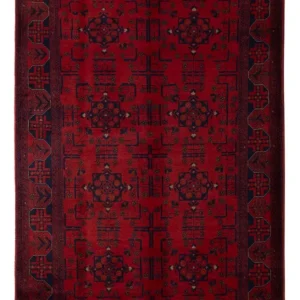 Afghan Teppich - Kunduz - 198 x 130 cm - dunkelrot