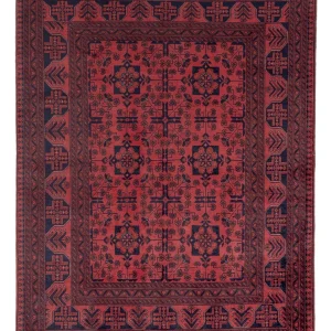 Afghan Teppich - Kunduz - 198 x 153 cm - rot