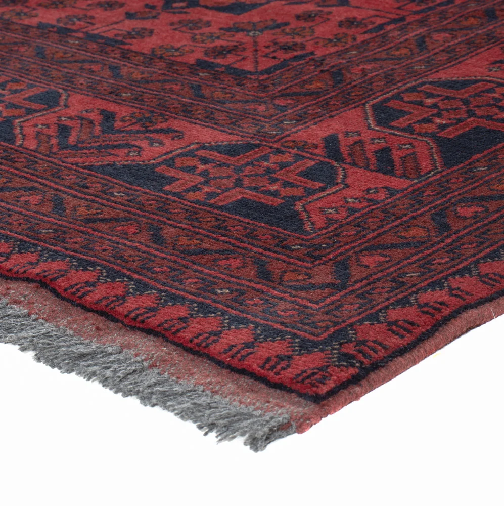 Afghan Teppich - Kunduz - 198 x 153 cm - rot