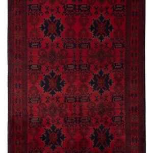 Afghan Teppich - Kunduz - 199 x 123 cm - dunkelrot