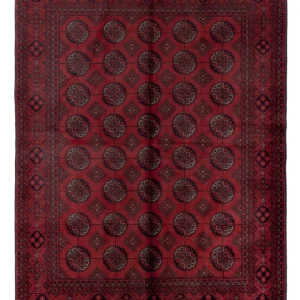Afghan Teppich - Kunduz - 199 x 150 cm - rot