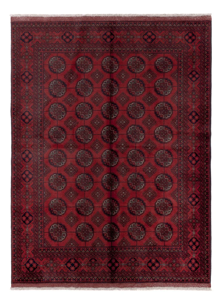 Afghan Teppich - Kunduz - 199 x 150 cm - rot