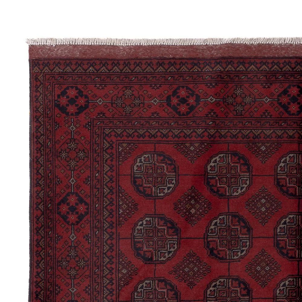 Afghan Teppich - Kunduz - 199 x 150 cm - rot