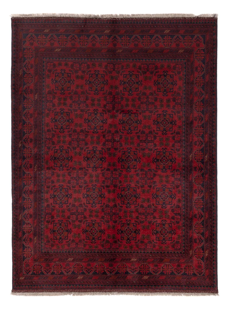 Afghan Teppich - Kunduz - 200 x 151 cm - rot