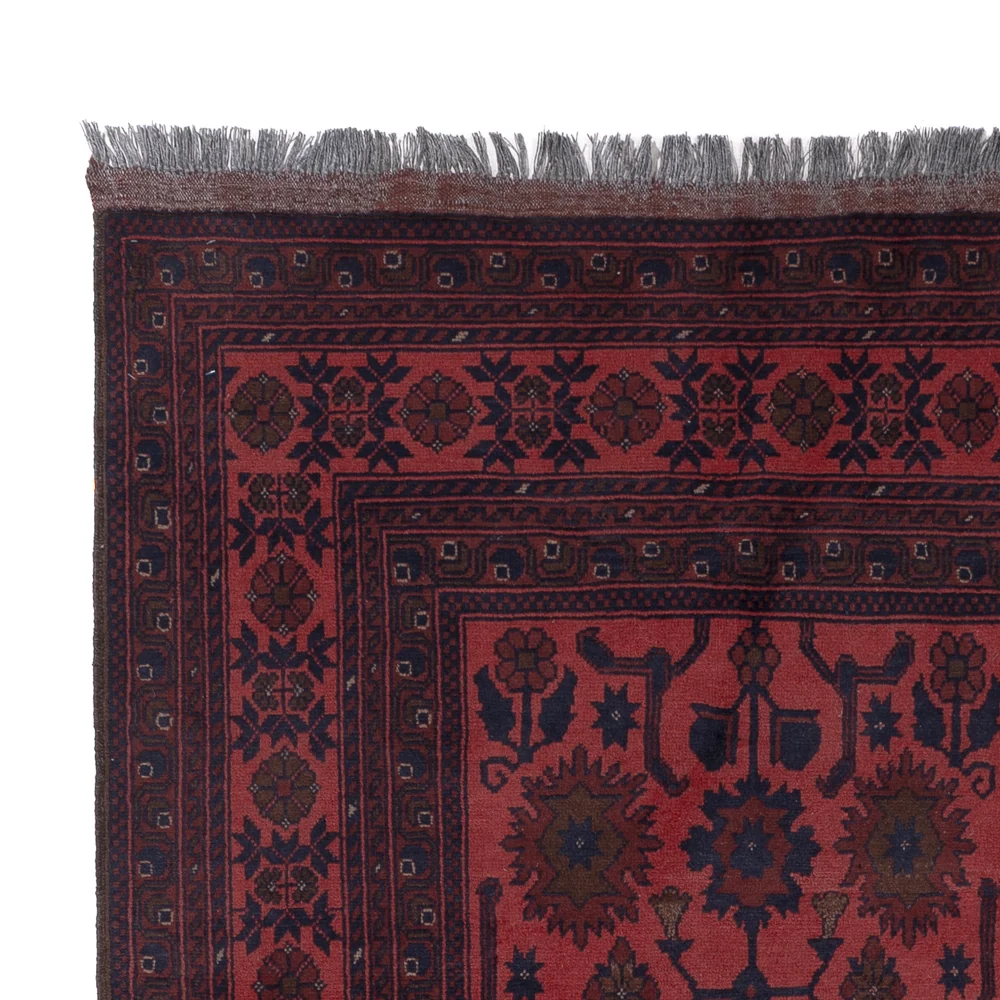 Afghan Teppich - Kunduz - 200 x 156 cm - rot