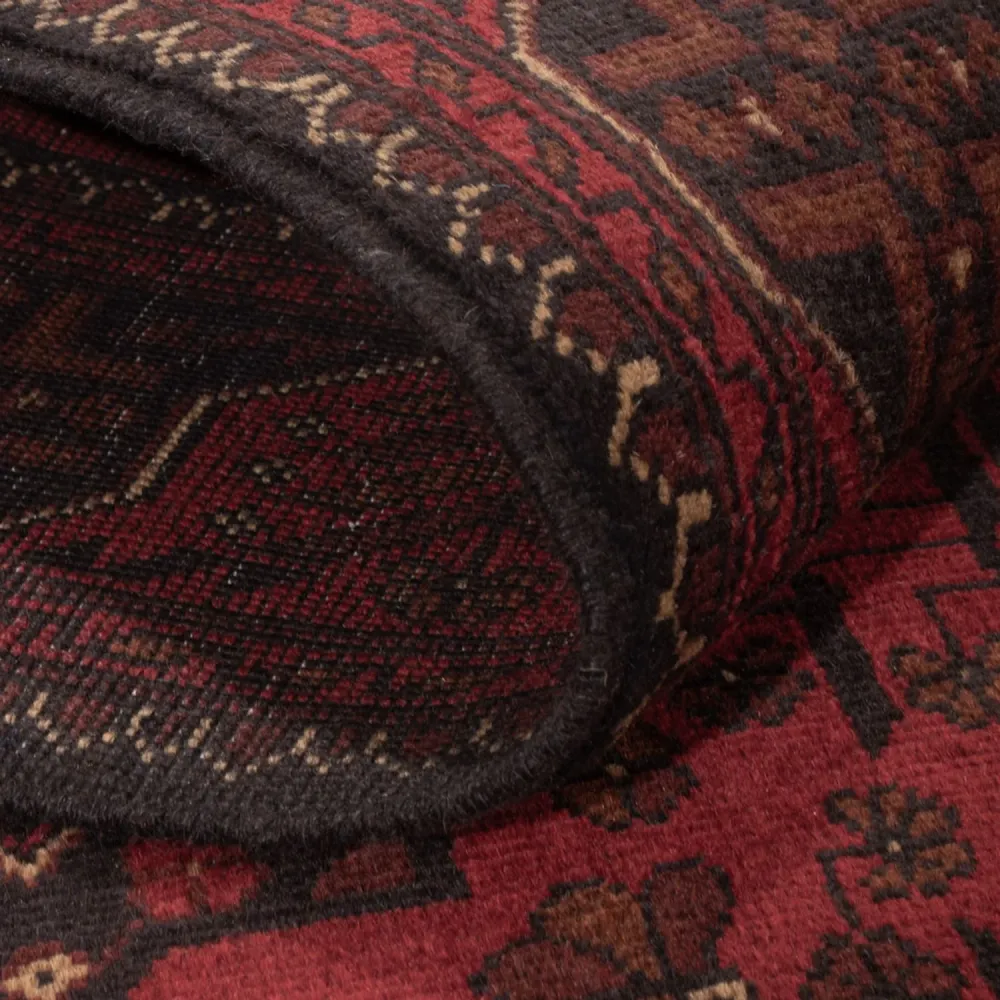 Afghan Teppich - Kunduz - 201 x 126 cm - rot