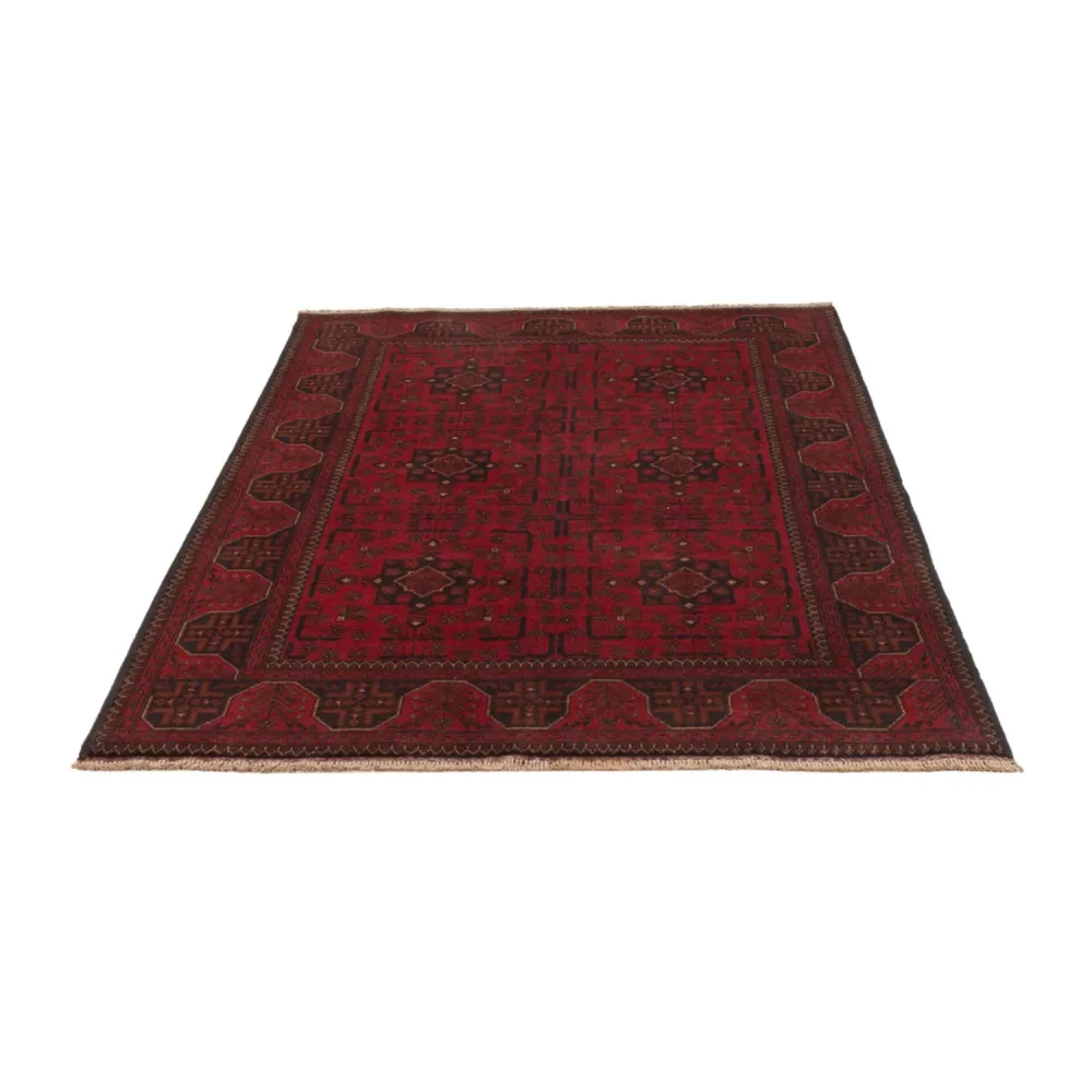 Afghan Teppich - Kunduz - 201 x 126 cm - rot