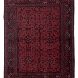 Afghan Teppich - Kunduz - 201 x 148 cm - rot
