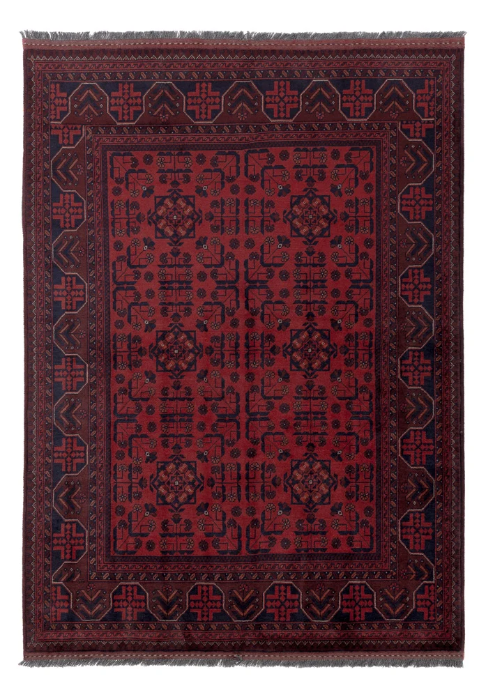 Afghan Teppich - Kunduz - 201 x 148 cm - rot