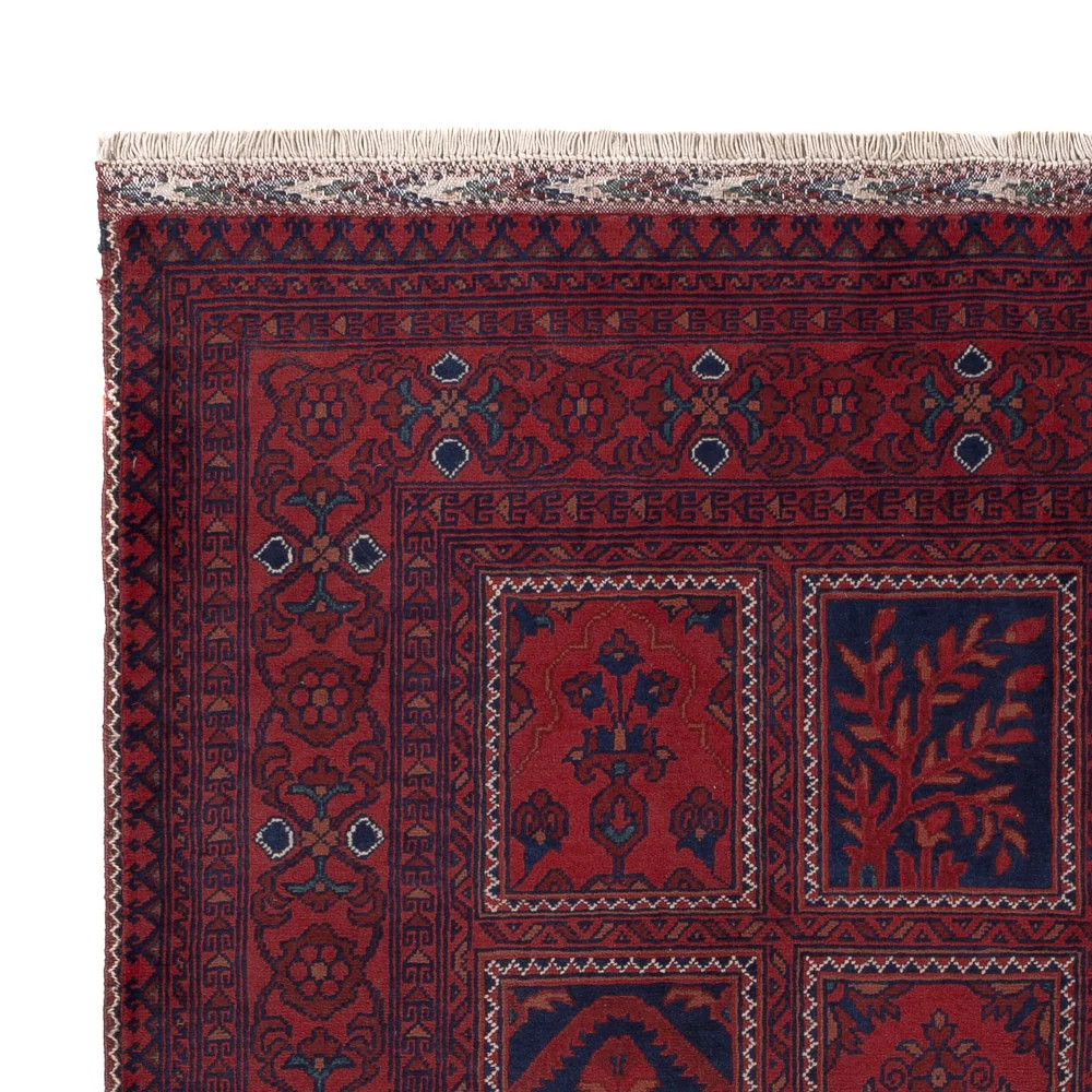 Afghan Teppich - Kunduz - 201 x 152 cm - rot