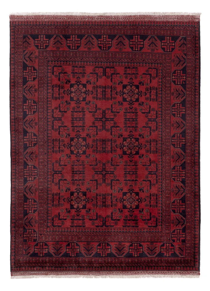 Afghan Teppich - Kunduz - 203 x 151 cm - rot