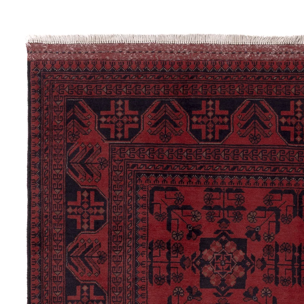 Afghan Teppich - Kunduz - 203 x 151 cm - rot