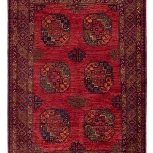 Afghan Teppich - Kunduz - 222 x 154 cm - rot