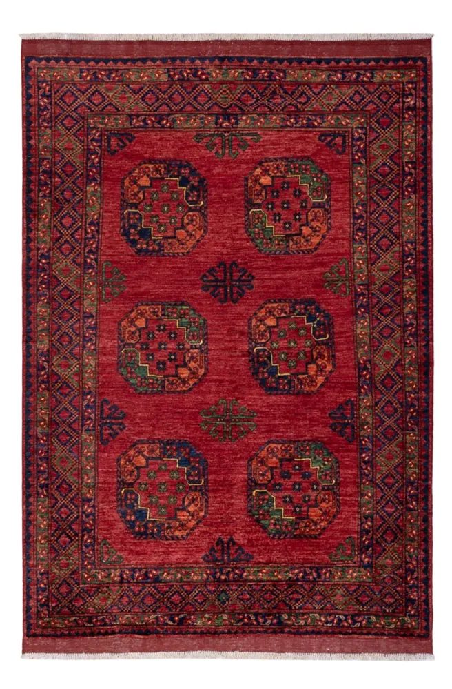 Afghan Teppich - Kunduz - 222 x 154 cm - rot