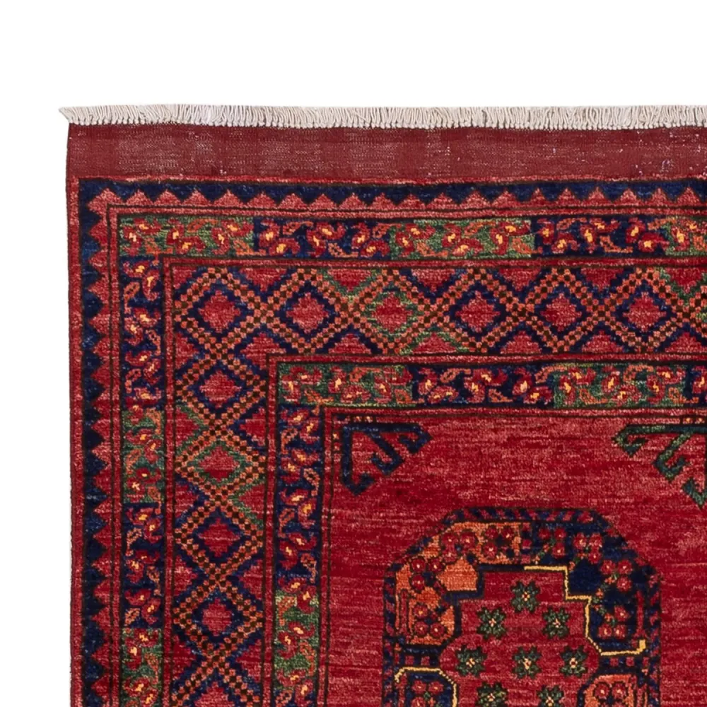 Afghan Teppich - Kunduz - 222 x 154 cm - rot