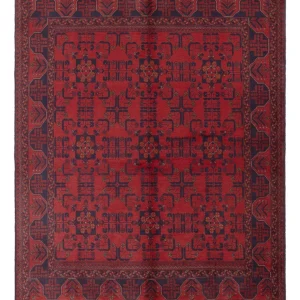 Afghan Teppich - Kunduz - 224 x 177 cm - rot