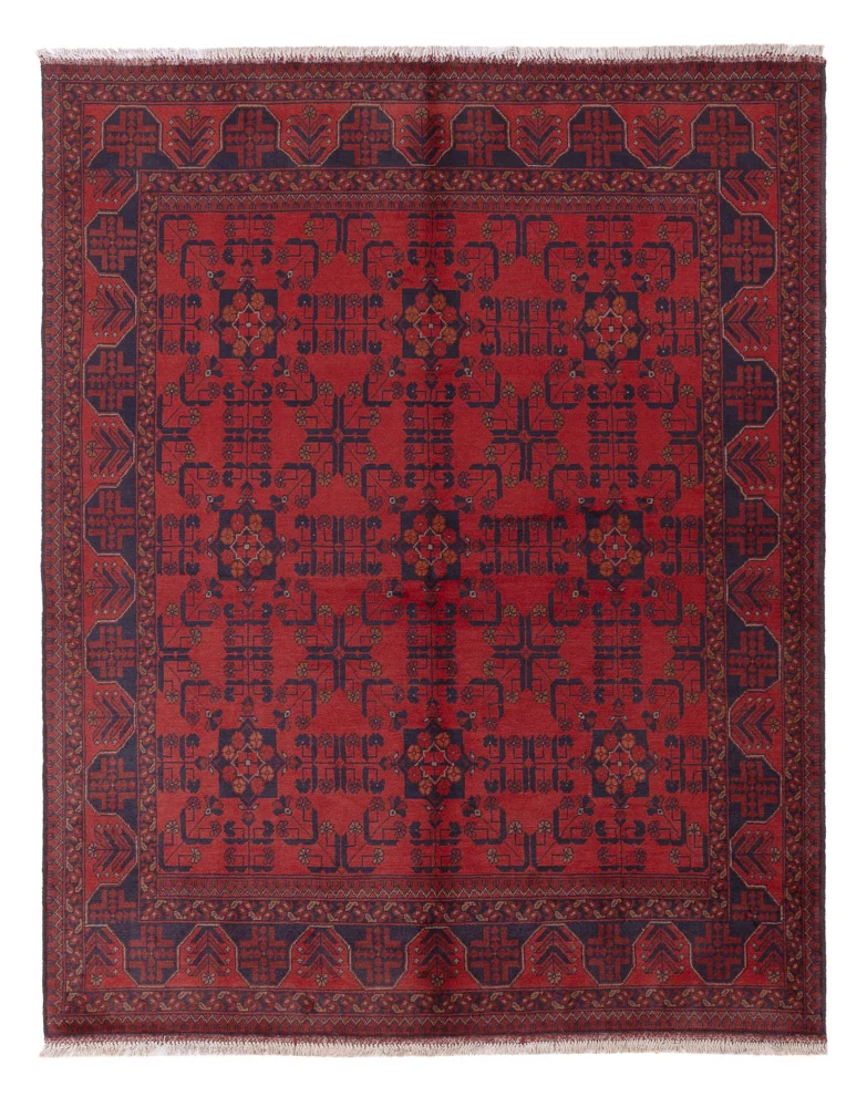 Afghan Teppich - Kunduz - 224 x 177 cm - rot