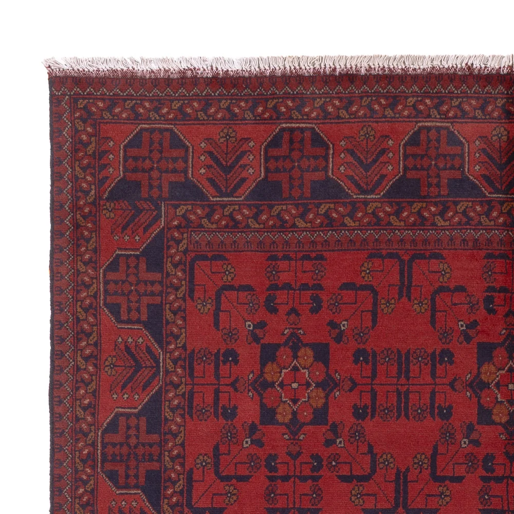 Afghan Teppich - Kunduz - 224 x 177 cm - rot