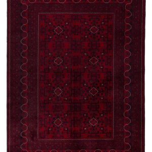 Afghan Teppich - Kunduz - 233 x 170 cm - dunkelrot