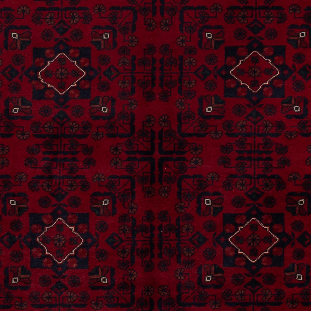 Afghan Teppich - Kunduz - 233 x 170 cm - dunkelrot