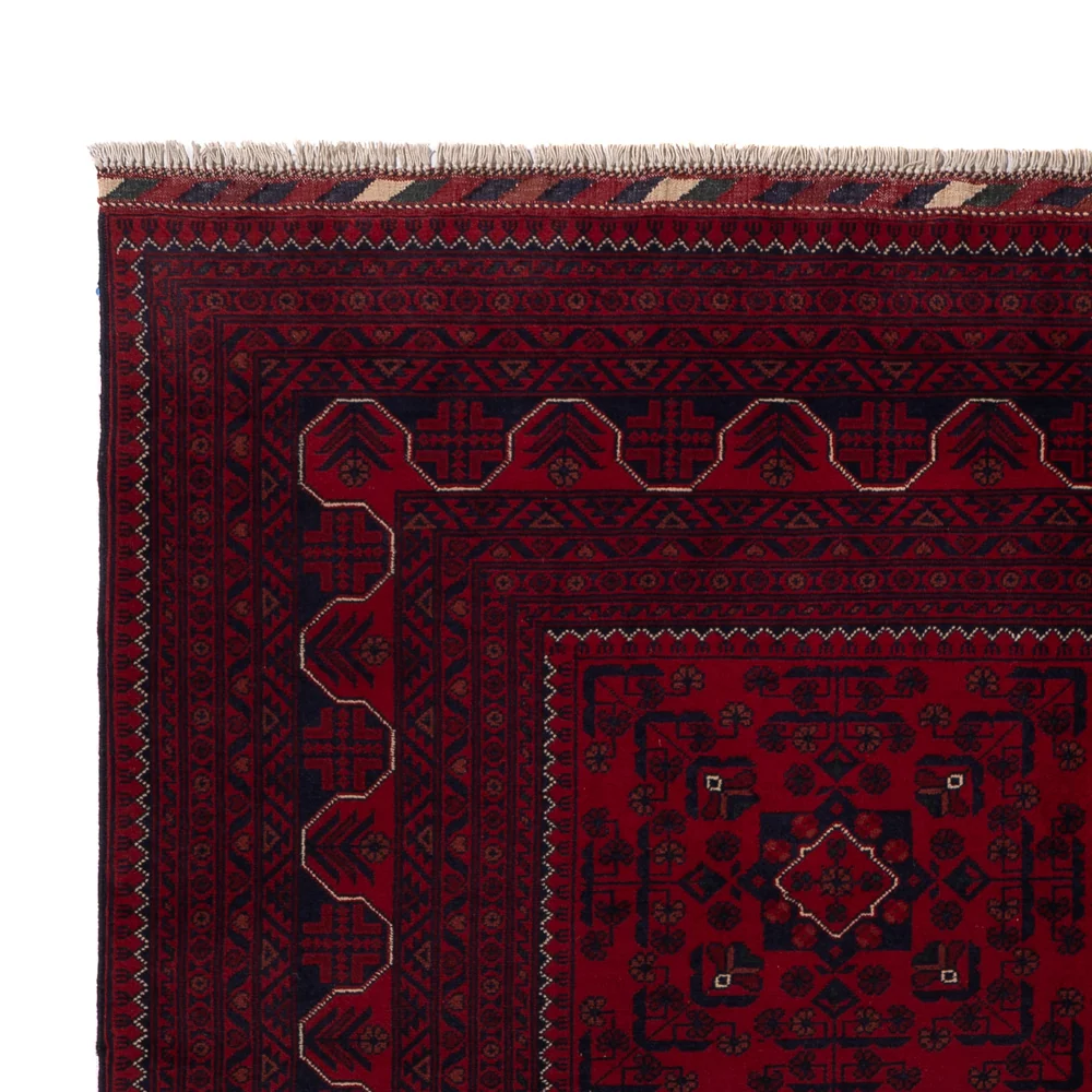 Afghan Teppich - Kunduz - 233 x 170 cm - dunkelrot