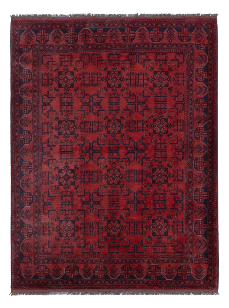 Afghan Teppich - Kunduz - 233 x 178 cm - rot