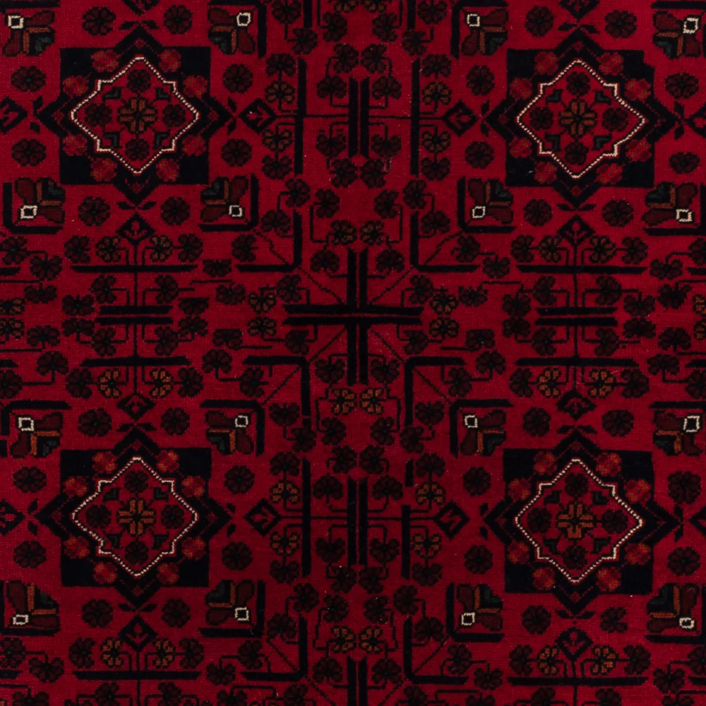 Afghan Teppich - Kunduz - 234 x 163 cm - dunkelrot