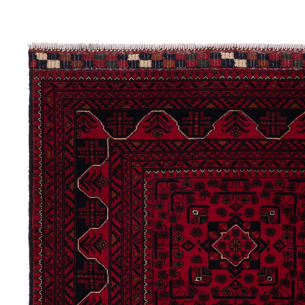 Afghan Teppich - Kunduz - 234 x 163 cm - dunkelrot