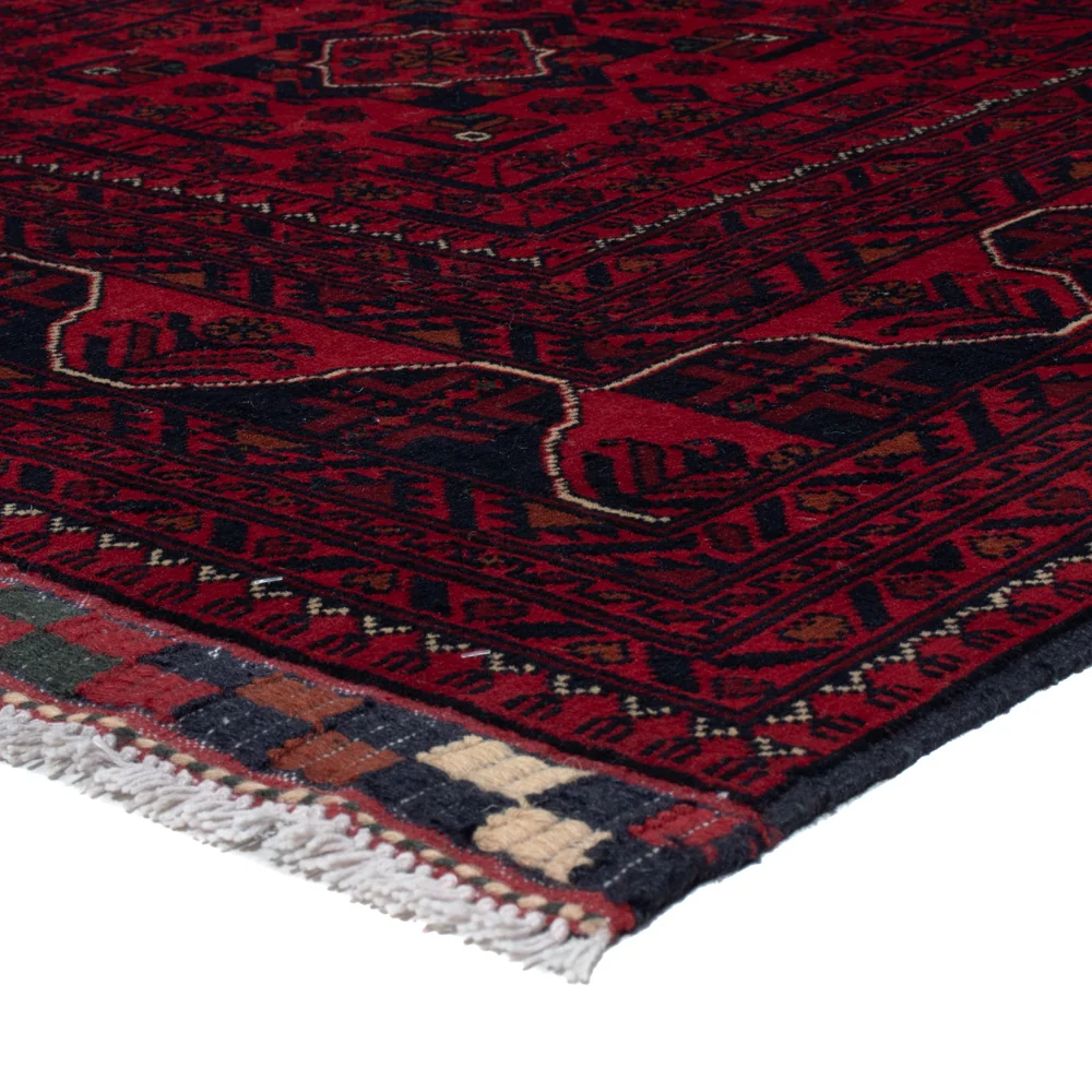 Afghan Teppich - Kunduz - 234 x 163 cm - dunkelrot