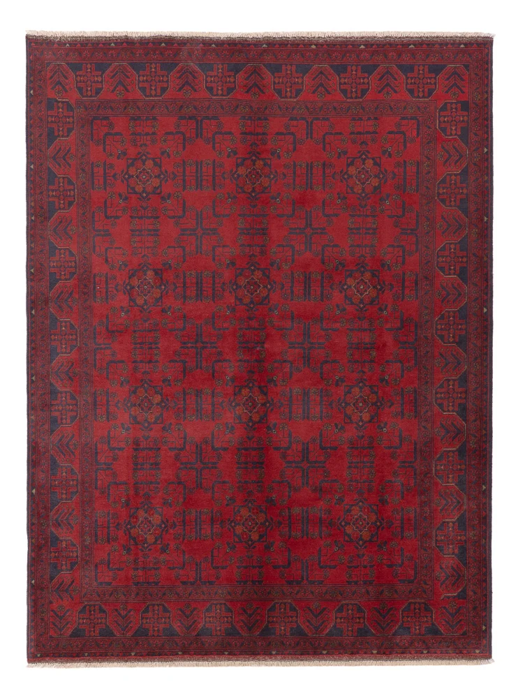Afghan Teppich - Kunduz - 234 x 178 cm - rot